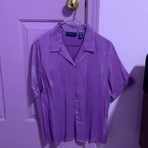 Purple Karen Scott button-down top